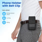 Mopaclle Rugged Nylon Cell Phone Holster with Belt Clip and Loop, Compatible with iPhone 17 Pro, iPhone 16 Pro, 16, 15 Pro, Galaxy S25, S24, S23 – Fits with Case On, Belt Holder for Men and Seniors
