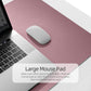 YSAGi Desk Pad, Desk Mat, Dual-Sided Desk Pad, 31.5" x 15.7" Laptop Leather Desk Pad Protector, Desk Blotter for Keyboard and Mouse, Waterproof Desk Writing Pad for Office and Home (Dark Pink+Pink)