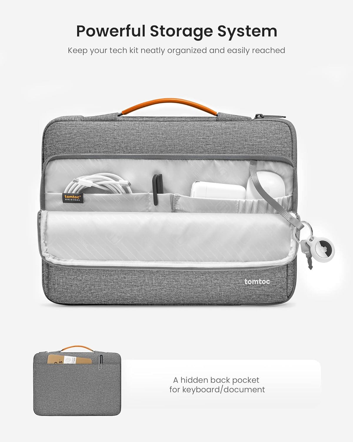 tomtoc 360 Protective Laptop Carrying Case compatible with 14-inch MacBook Pro M4/M3/M2/M1 Pro/Max 2024-2021, 12.9-13 Inch iPad Pro/Air, Water-Resistant MacBook Accessory Bag Sleeve