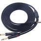 Devinal 1/4 to Dual 1/4 Y-Splitter Cable, 6.35mm TRS to Dual 6.35mm TS Insert Cable Cord, Quarter inch Stereo to 2 Quarter inch Mono Send and Return Patch Cord 6 Feet