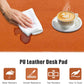 Desk Mat with Lip & Reinforced Stitched Edge|Non-Slip Waterproof PU Leather Desk Pad|Ergonomic Keyboard Mouse Pad with Edge Protector|for Office, Home, Study(23.6" x 16.5",Brown)