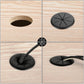 HYCC 2 Pack 2-3/8 Inch Flexible Desk Grommet,Organize Wires and Cables on Office Equipment, Computer Components, Entertainment Systems Effectively - Color: Black