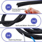 Cable Management Sleeves 1in - 2 Pack 6.6ft Split Braided Sleeve Black, Protectors From Pets, Wire Organizers, Flexible Wrap for Computer Cord Management