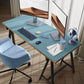 YSAGi Leather Desk Protector, Office Mat, Large Mouse Mat, Non-Slip PU Leather Blotter, Laptop Pad, Waterproof Writing Pad for Office and Home (Ice Blue, 47.2" x 23.6")