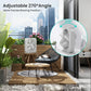 AMACOOL Table Fan, 12 inch Box Fan with 3 Adjustable Speeds & 8HRS Timer, Adjustable Angle Quiet Air Circulator, Desktop Fan for Bedroom Bathroom Kitchen Office, AC Adapter Included (Grey)