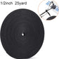 1/2 inch Reusable Fastening Tape Cable Ties Double-Sided Hook-and-Loop Cable Management Tape (Black 25 Yards)