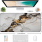 Large Extended Gaming Mouse Pad with Stitched Edges, Non-Slip Waterproof Rubber Base Mouse Pad for Office, Computer, Keyboard, Laptop and Home Desk Pad 35.4 x 15.7 x 0.12 Inch (Marbling)