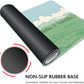Galdas Gaming Mouse Pad XXL XL Large Long Extended Big Mousepad Non-Slip Rubber Keyboard Mouse Pad with Stitched Edges for Laptop Home Office (31.5x11.8x0.08 Inch) … (Clouds and Green)