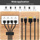 Cable Management Clips, 20Pcs Cord Organizers Wire Clips Cord Holder for TV PC Ethernet Cable Desk Home Office (Black)