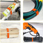 1"x16ft Hook and Loop Straps with 25 Metal Buckles, Adjustable Fastening Cable Straps, Cut-to-Length Cinch Strap, Reusable Nylon Securing Cord Ties for Organizer or Storage, 1 inch Wide,Orange