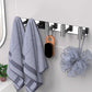 VAEHOLD Hat and Coat Wall Mount Rack - Hooks for Robes, Bags, Keys, and Towels - Bathroom Towel Hanger Organizer (Polished Chrome, “T“ Shape 5 Hooks 1 Pack)
