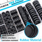 Rubber Grommet Kit Closed Firewall Grommet 7 Sizes 7/25" 3/8" 1/2" 5/8" 3/4" 7/8" 1" Rubber Hole Plug Rubber Grommets for Wiring (188Pcs)