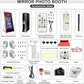Magic Mirror Photo Booth 65’’ with Camera and Printer, Portable 43“ Touch Screen Mirror Photo Booth with APP Control, Professional Photography Fill Light for Wedding Event Party Rental (White, 65-43")