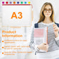 20pcs A3 17x12 Inches Extra Large Zipper Bags, Reusable Mesh Pouches for Office Supplies, Classroom Organization
