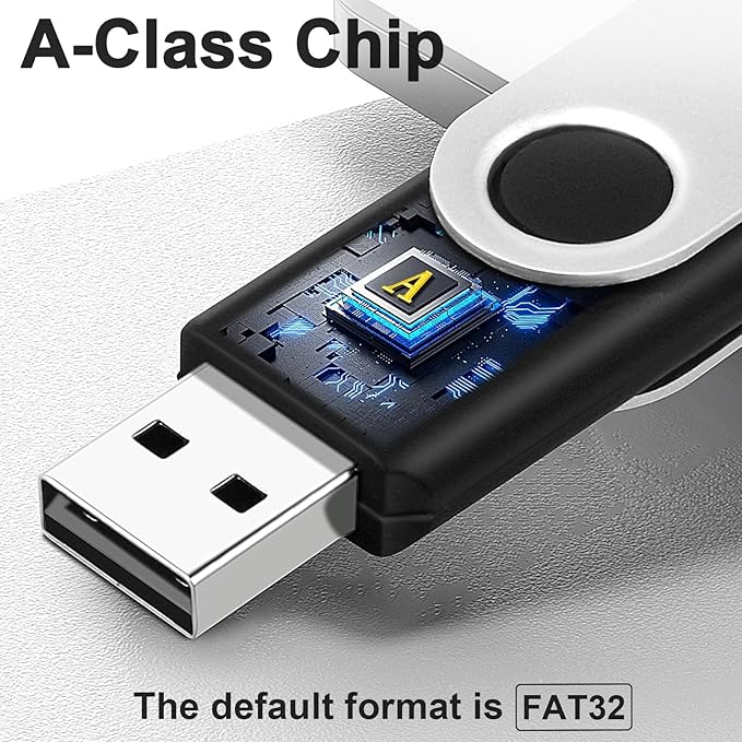 Bulk USB Flash Drives 256MB Flash Drive 20 Pack, USB 2.0 Thumb Drive Memory Stick Jump Drives with Lanyards, Swivel Photo Stick Pendrive Zip Data Storage and Backup Flashdrive for Computer