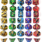 SmartDealsPro 5 x 7-Die Double-Colors Polyhedral Dice Sets with Pouches for D&D DND RPG MTG Dungeon and Dragons Table Board Roll Playing Games D4 D6 D8 D10 D% D12 D20