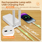 Small Desk Lamp,10000mAh Battery Operated Lamp,3 Colors+Dimmable Desk Light,LED Desk Lamp with USB Charging Port+Digital Clock+45min-Timer,Wireless & Portable Light,Desk Lamps for Home Office,Craft
