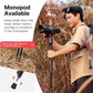 ULANZI TT31 72.4" Camera Tripod, Foldable Tripod & Monopod Aluminum w Claw Quick-Release Plate, 360°Ball Head Detachable w 180°Revertible Legs, Weight 3.42lb, Payload 33lb,for Camera/DSLR/Camcorder