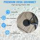 Desk Grommet 3-1/8" (80 mm), Desk Cord Hole Cover, Cable Grommet ABS Plastic, Desk Hole Grommet for Office and Home Table Cable, Detachable Adjustable Cable Cord Organizer (White 2 Pcs)
