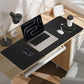 Leather Desk Pad Protector - 48" x 17" Non-Slip PU Leather Large Mouse Pad, Waterproof Desk Blotter Mat for Office and Home (Black)