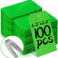 100 Pcs Tags with Wire Shipping Tags with String Write On Stacking Service for Equipment Inventory Storage Parts Valve Car (Green, 6 1/4" x 3 1/8")
