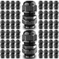 QILIPSU 50pcs M16L Long Thread Cable Gland Waterproof IP68 Nylon Strain Relief Cord Grip Cable Pass Through Wire Connector