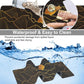 Golden Mountain and Moon Desk Mat,Large Luxury Gold Line Art Gaming Keyboard Mouse Pad,Non-Slip Rubber Base Desk Pad Thick Stitched Edges Waterproof Mousepad Mouse Mat 31.5"x11.8"