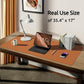 YSAGi Leather Desk Protector, Office Mat, Large Mouse Mat, Non-Slip PU Leather Blotter, Laptop Desk Mat, Waterproof Writing Pad for Office and Home (Brown, 35.4" x 17")