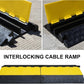Heavy-Duty Rubber Cable Protector Ramp (1-Pack) - 2-Channel Floor Cord Cover for Driveway, Warehouse, Events - 22,000 lbs Load Capacity - Indoor & Outdoor Use - Cable Speed Bump for Hoses, Cables