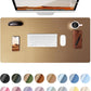 YSAGi Leather Desk Protector, Office Mat, Large Mouse Mat, Non-Slip PU Leather Blotter, Laptop Desk, Waterproof Writing Pad for Office and Home (Bronze, 35.4" x 17")