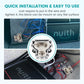 NuIth 2 Way Zine-Alloy Power Distribution Block, 0/2/4 Gauge in 4/8 Gauge Out Auto Car Audio Distribution Connecting Block, 2 Way Ground Distribution Block for Audio Amplifier Splitter, 1PC