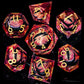 ARUOHHA DND Resin Dice Dragon Eye Dice Liquid Core Red Sharp Edged Dice Set with Gift Box, Polyhedral D and D Dice Set Role Playing Game D20 D12 D10 D8 D6 D4