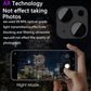 2 Pack Camera Lens Protector for iPhone 15 / iPhone 15 Plus,[Not Easy to Breakn ] AR Tempered Glass Strong Adsorption Metal Camera Cover Screen-black