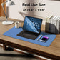 YSAGi Leather Desk Protector, Office Mat, Large Mouse Mat, Non-Slip PU Leather Blotter, Laptop Desk Pad, Waterproof Writing Pad for Office and Home (Sea Blue, 23.6" x 13.8")