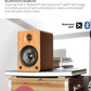 Kanto YU6WALNUT Powered Bookshelf Speakers with Bluetooth and Phono Preamp | Pair | Walnut