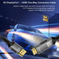 FDBRO 8K DisplayPort to HDMI Cable Active 8K@60Hz 4K@120Hz 32.4Gbps, Uni-Directional, DP 1.4 to HDMI 2.1 Cord Support HDR/HDCP 2.2/DSC 1.2 for Gaming Monitor, TV, PC (Gray & Black, 1M (3.3FT))