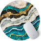ITNRSIIET Round Mouse Pad with Stitched Edge Premium-Textured Waterproof Non-Slip Rubber Base Desktop Protection Mat Diameter 8.7 inches, Abstract Light Luxury