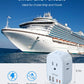 LENCENT Multi Plug Outlet Extender with USB C, 4 AC Electrical Outlet Expander with 4 USB Charger Cube, Small Multiple Wall Tap Plug Splitter for Home Office Travel Cruise Dorm Essentials- Blue