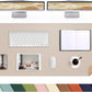 AFIING Leather Desk pad Protector, Large Non-Slip Office Desk Mat with Natural Cork & PU Leather, Waterproof Writing Mouse Pad for Office and Home (47in*23in, Beige)