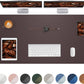 Leather Desk Pad Protector,48" x 23"Large Desk mat,Office Desk Mat, Non-Slip PU Leather Desk Blotter,Mouse pad,Waterproof Keyboard mat for Office/Home/Decor (Coffee)
