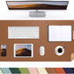 Leather Desk pad Protector, Large Desk mat with Natural Cork & PU Leather,Mouse pad,Non-Slip Office Desk Mat,Waterproof Desk Writing Pad for Office and Home (35in*17in, Brown)