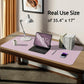 YSAGi Leather Desk Protector, Office Mat, Large Mouse Mat, Non-Slip PU Leather Blotter, Laptop Pad, Waterproof Writing Pad for Office and Home (Grayish Lavender, 35.4" x 17")