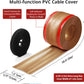 ZhiYo 8.2ft Cord Cover Floor, PVC Cord Covers for Wires on Floor, Soft Floor Cable Cover Cord Hider, Floor Cable Management Cable Protector for Commercial Office Carpet/Floors/Wall Light Brown