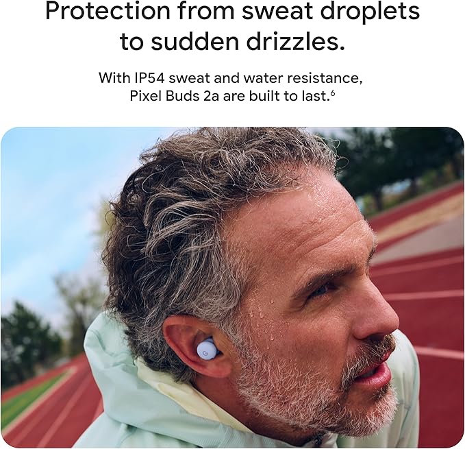Google Pixel Buds 2a - Wireless Bluetooth Earbuds with Active Noise Cancellation and Transparency Mode - Lightweight, Comfortable Fit - 20-Hour Battery - Water Resistant - Built for Gemini - Fog