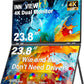 InnoView 23.8" Dual Portable Monitor 100% sRGB 3840x2160P 4K 315°Adjustable Dual Stacked Foldable Monitor Built-in Speakers Screen Extender with HDMI/USB-C/DP for Laptop Windows Mac