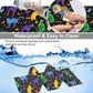 Colorful Cats and Butterflies Desk Mat,Large Watercolor Kittens Butterfly Gaming Keyboard Mouse Pad,Non-Slip Rubber Base Desk Pad Thick Stitched Edges Waterproof Mousepad Mouse Mat 31.5"x11.8"