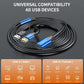 USB 2.0 Type A Male to A Female Active Repeater Extension Cable 30ft, High Speed 480 Mbps