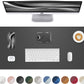 Leather Desk Pad Protector, Mouse Pad, Office Desk Mat, Non-Slip PU Leather Desk Blotter, Laptop Desk Pad, Waterproof Desk Writing Pad for Office and Home (Dark Grey, 31.5" x 15.7")