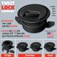 (2-Pack Black) Cable, Wire & Cord Management - Self Locking Grommet with Cover for Walls, Ceilings, Desks, Used for All Surfaces 3/8” to 1” Thick, Made in USA