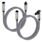 Optical Extension Fiber Digital Cable Adapter 0.6 Feet（2 Pack）, 90 Degree Right Angle & Straight Male to Female Coupler, Toslink Audio Cable, Nylon Braided for Home Theater, Soundbar, TV and More